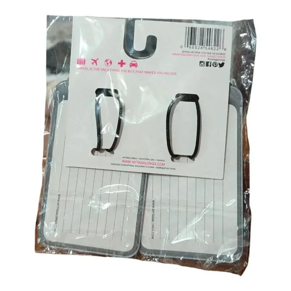 NEW My TagAlongs 2 Pc Set of Tropical/Palm Trees Luggage Tags - Picture 2 of 2